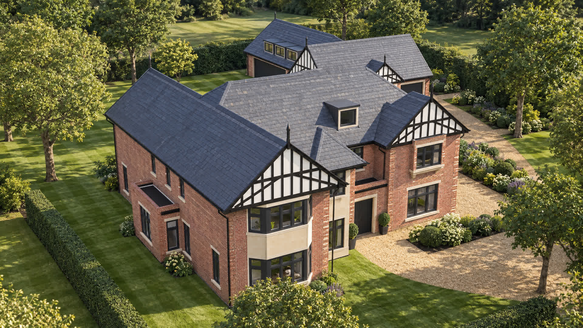 The permitted scheme at Thornbridge from the same viewpoint, an artist's impression